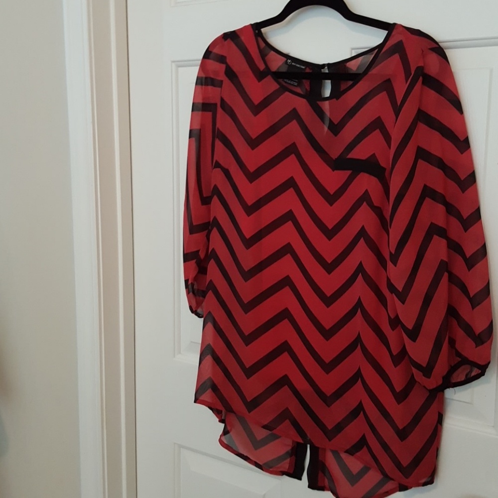 Chevron Tunic Top